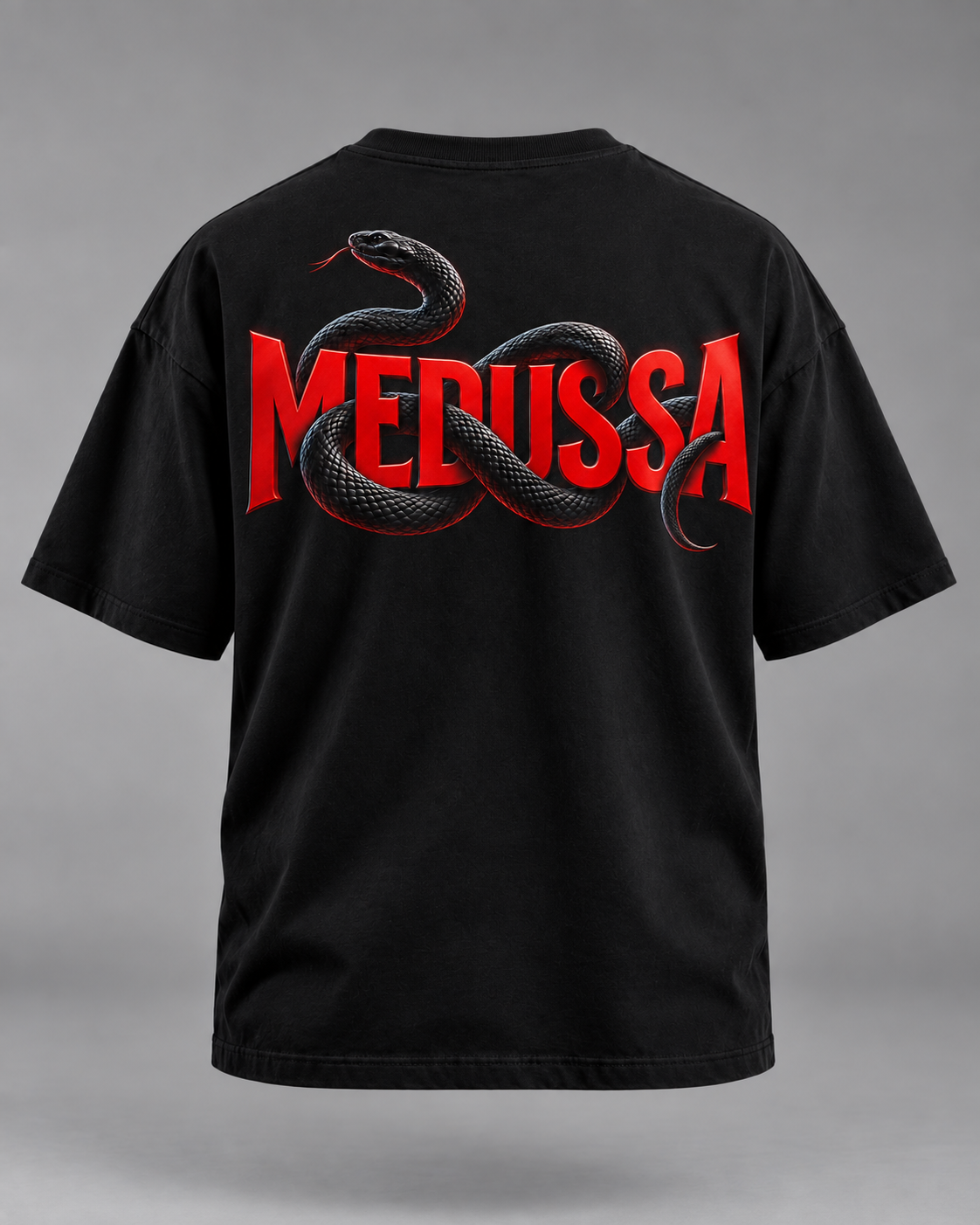 MEDUSSA SNAKE | Playera Oversize Medussa Negra | Lifestyle & Training Wear