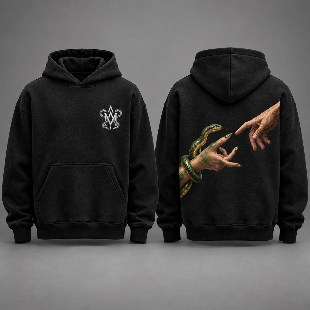Hoodie Medussa Creation | Unisex Black Hoodie